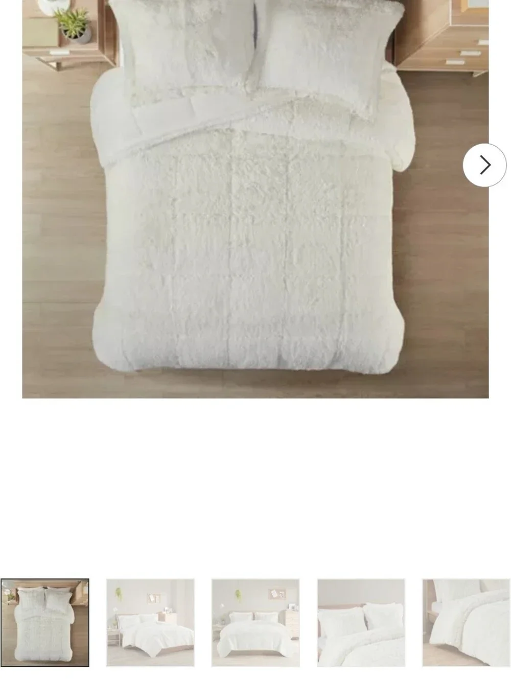 Intelligent Design Leena Shaggy Faux Fur Comforter Mini Set Ivory